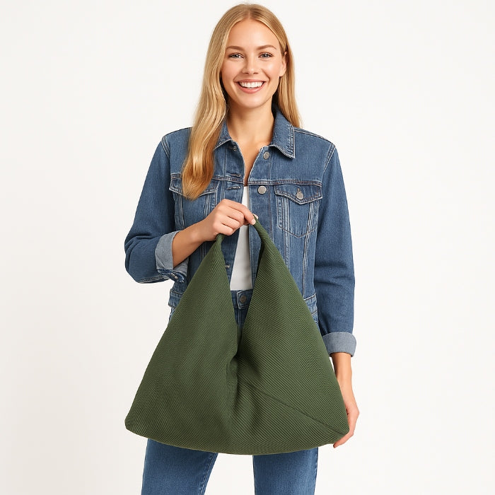 Cord Tasche Khakigrün
