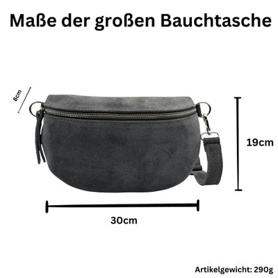 Wildleder Bauchtasche Schwarz