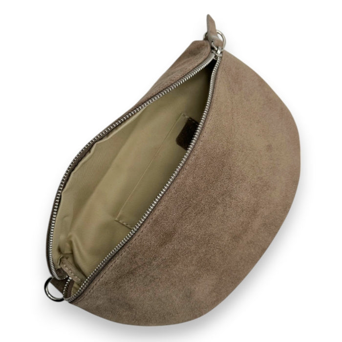 Wildleder Bauchtasche Taupe