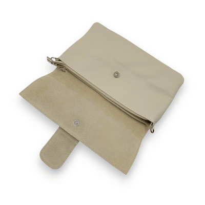 Clutch Tasche Leder (Beige)
