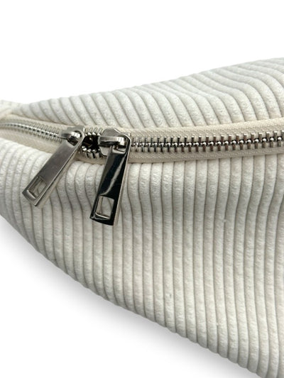 Cord Bauchtasche Beige (Silber)