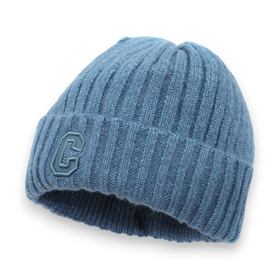 Damen Mütze mit Buchstabe C jeansblau