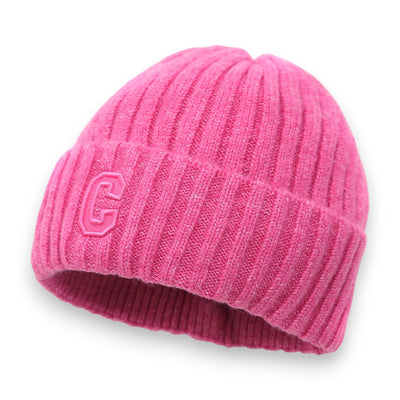 Damen Mütze mit Buchstabe C rosa