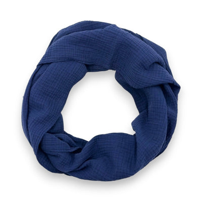Musselin Loop Schal (Marineblau)