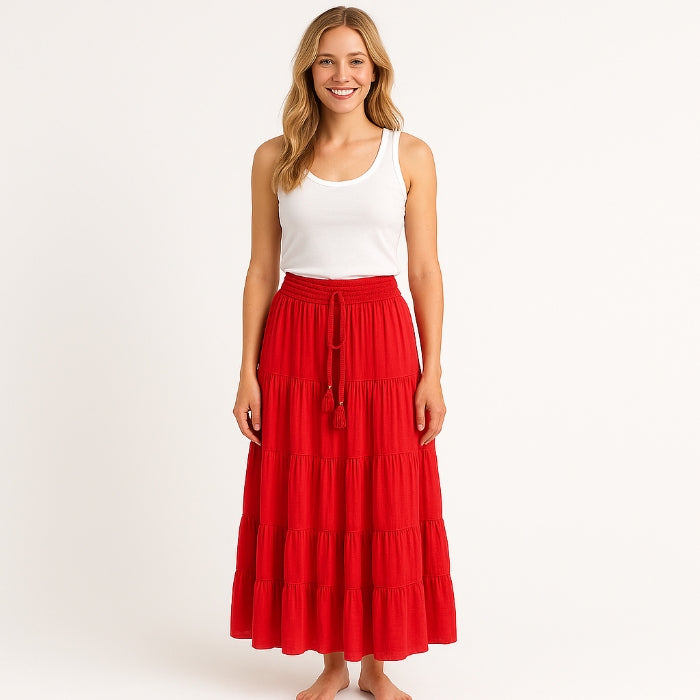 Damen Sommerrock (Rot)