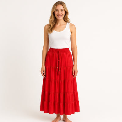 Damen Sommerrock (Rot)