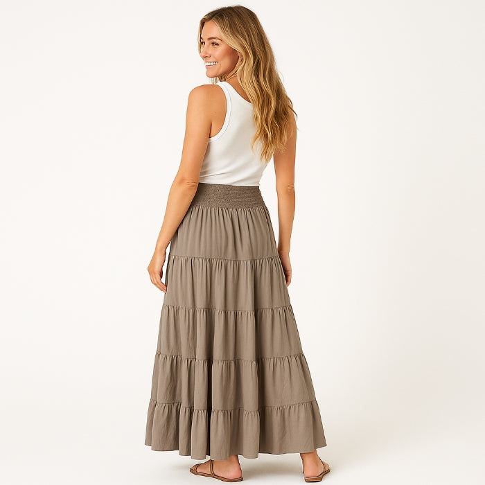 Damen Sommerrock (Taupe)