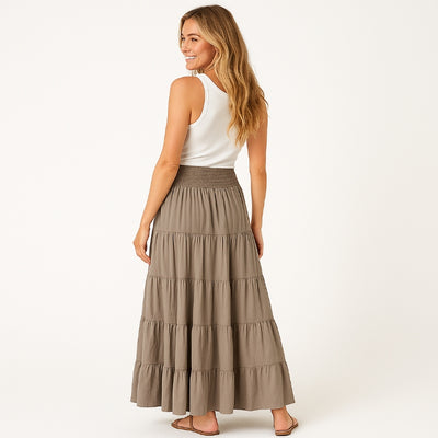 Damen Sommerrock (Taupe)