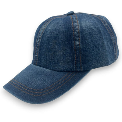 Denim Jeans Basecap Dunkelblau