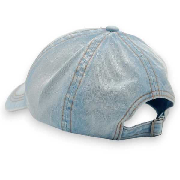 Denim Jeans Basecap Hellblau