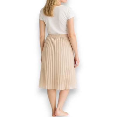 Plissee Rock knielang (Beige)