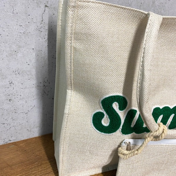 Strandtasche beige "Summer" mit Geldbörse