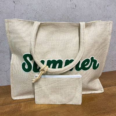 Strandtasche beige "Summer" mit Geldbörse