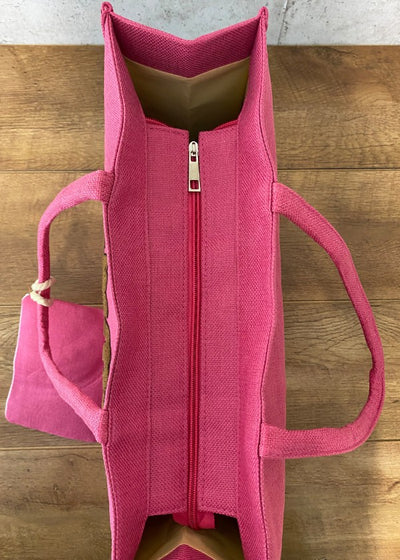 Strandtasche Pink "Summer" mit Geldbörse