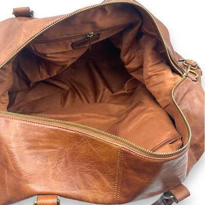 Weekender Reisetasche für Herren im Vintage Style (Braun)