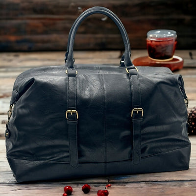 Weekender Reisetasche für Herren im Vintage Style (Schwarz)