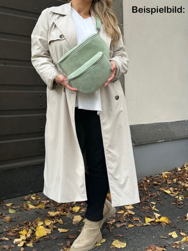 Wildleder Bauchtasche Mintgrün