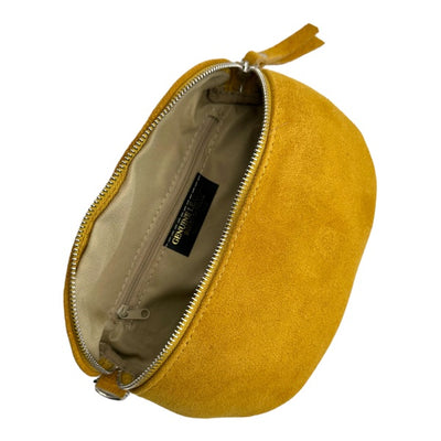 Wildleder Bauchtasche Senfgelb