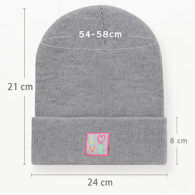 Wintermütze Damen LOVE Maße