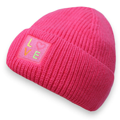 Wintermütze Damen LOVE pink