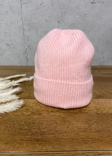Damen Mütze mit Innenfutter rosa
