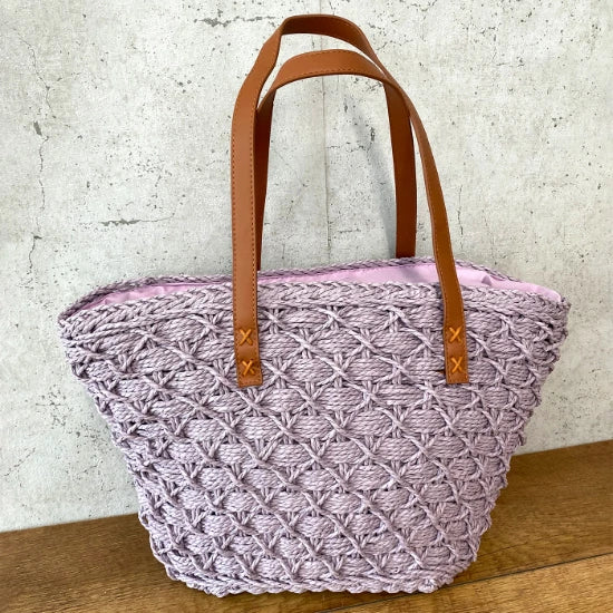Strandtasche Korb Flieder – Trendecke