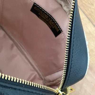 Rechteckige Felltasche Beige