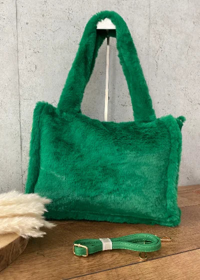 Teddyfell Tasche Grün
